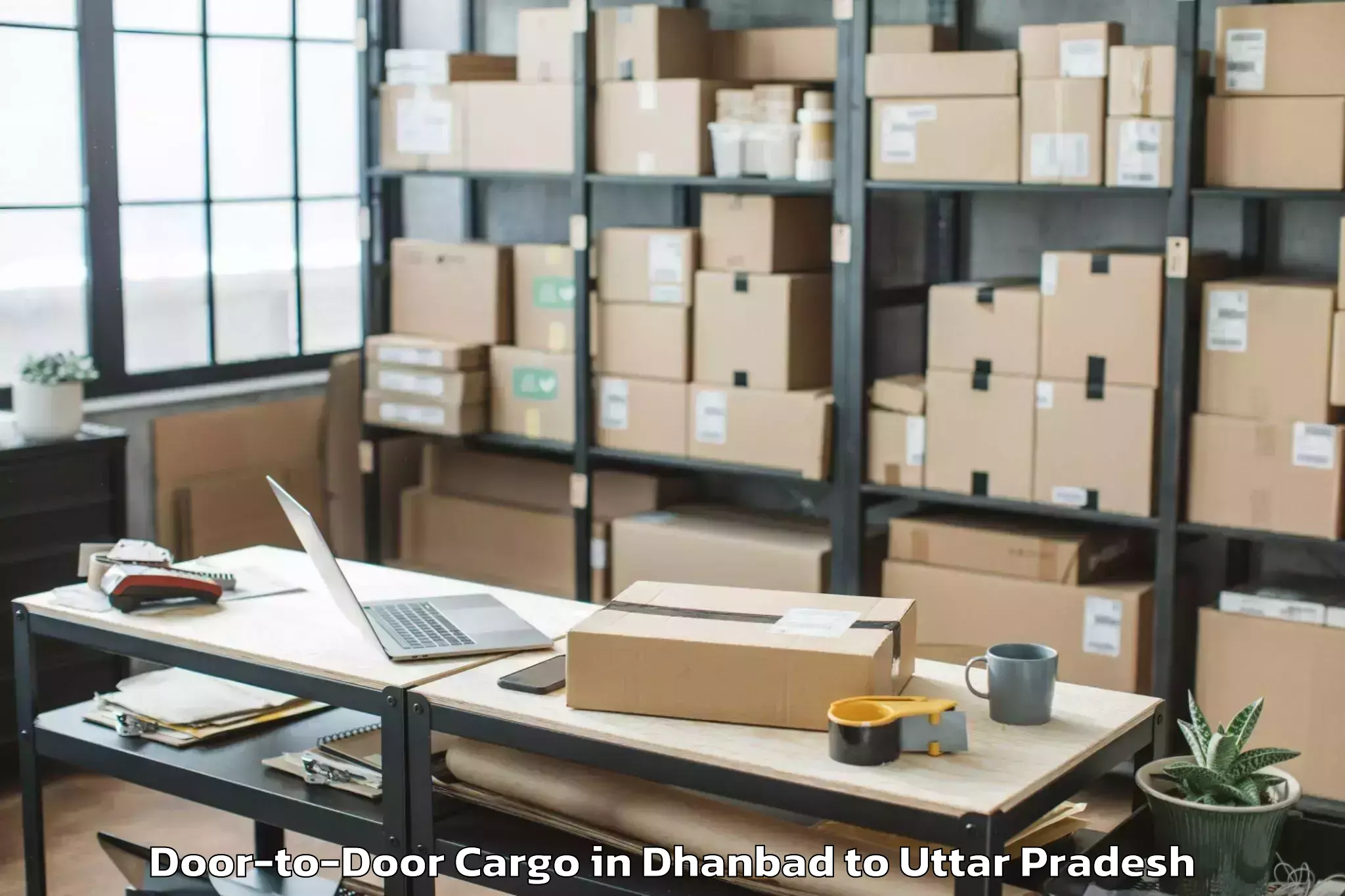 Professional Dhanbad to Madan Mohan Malaviya Universit Door To Door Cargo